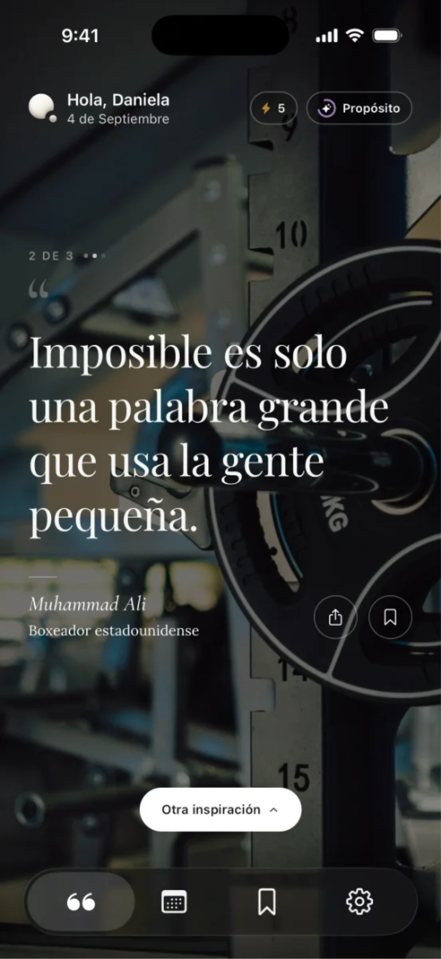 Compartir una frase desde Fraze